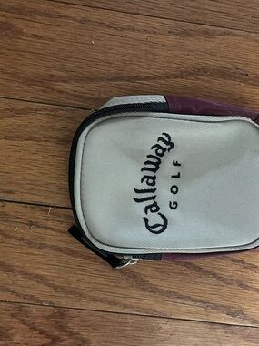 Callaway Two-Tone Golf Accessory Pouch in Gray and Plum